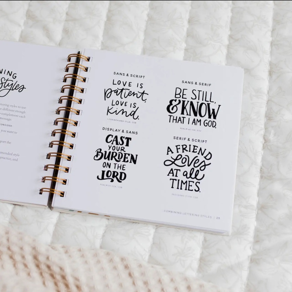 Scripture Lettering Workbook – Gold on Cream - Picture 8 of 8